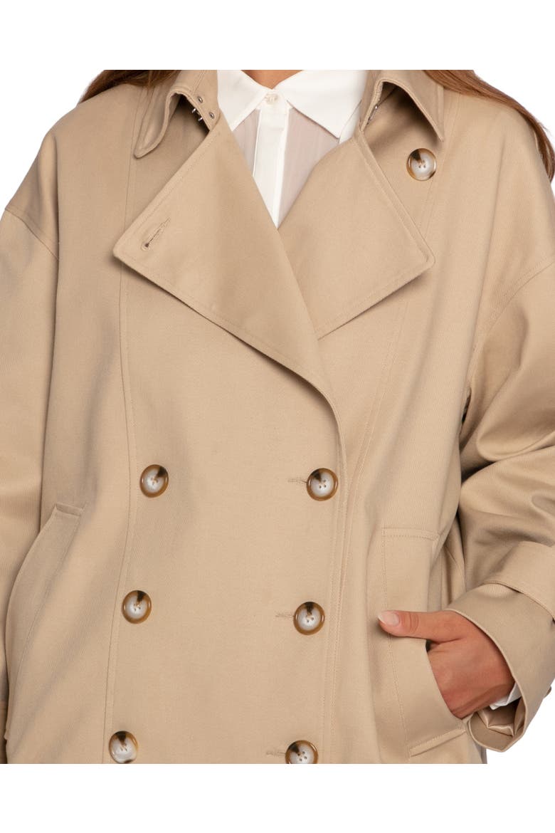 Weekend Trench Bomber Jacket, Alternate, color, Light Beige