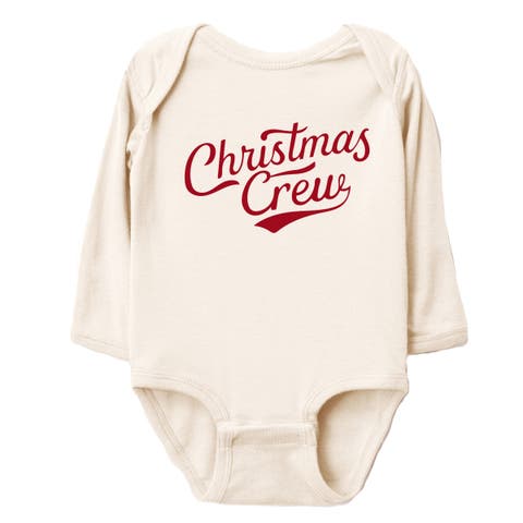 Christmas Crew Cursive Long Sleeve Bodysuit (baby)