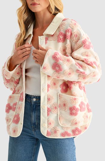 Floral High Pile Fleece Jacket