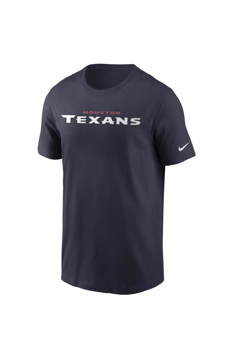 Nike Men
s Nike Navy Houston Texans Team Wordmark T-Shirt, Alternate, color, Navy