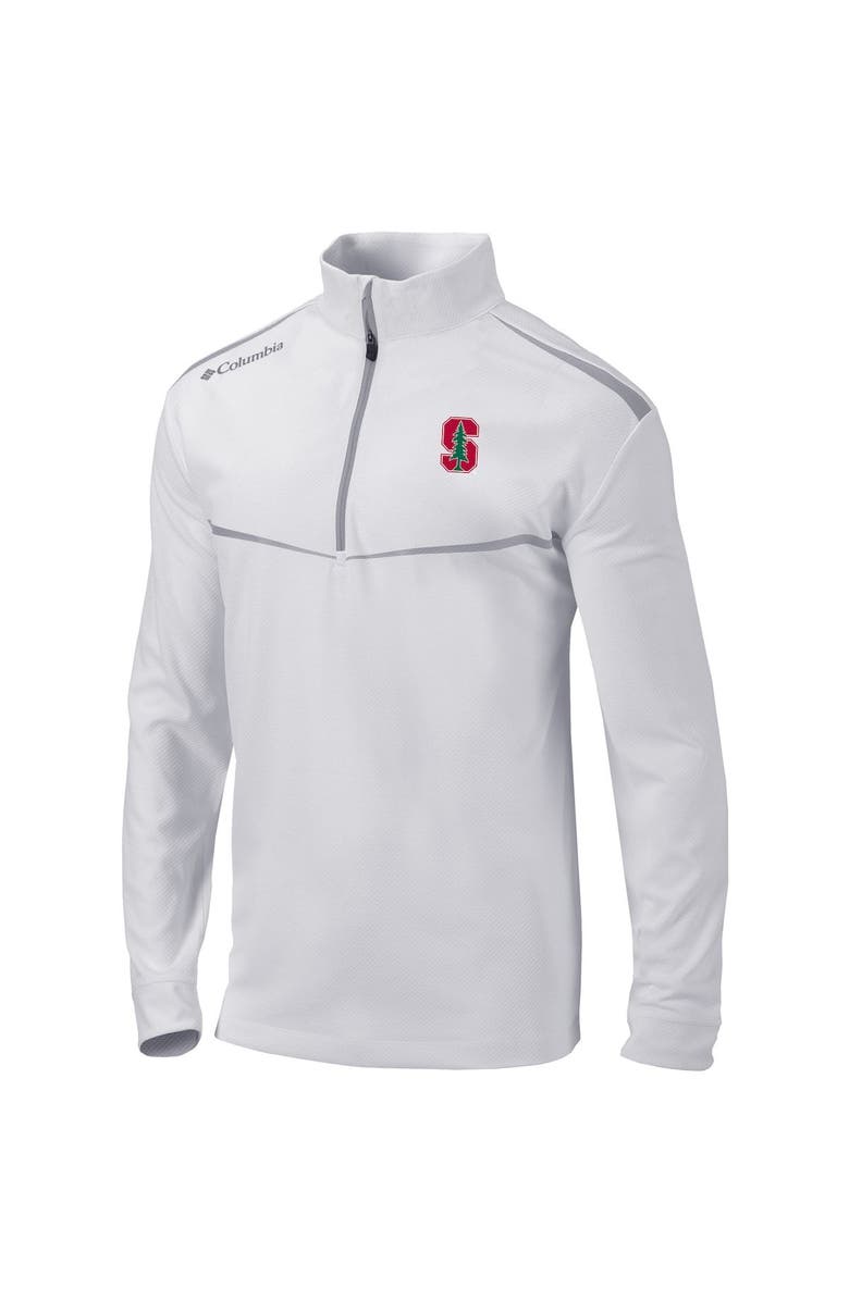 Columbia Men's Columbia White Stanford Cardinal Scorecard Quarter-Zip Jacket, Alternate, color,