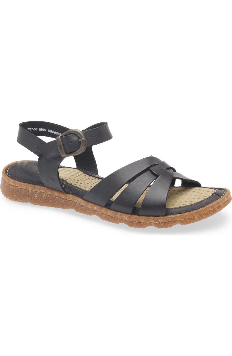 Børn Tabra II Sandal, Main, color, Black Leather