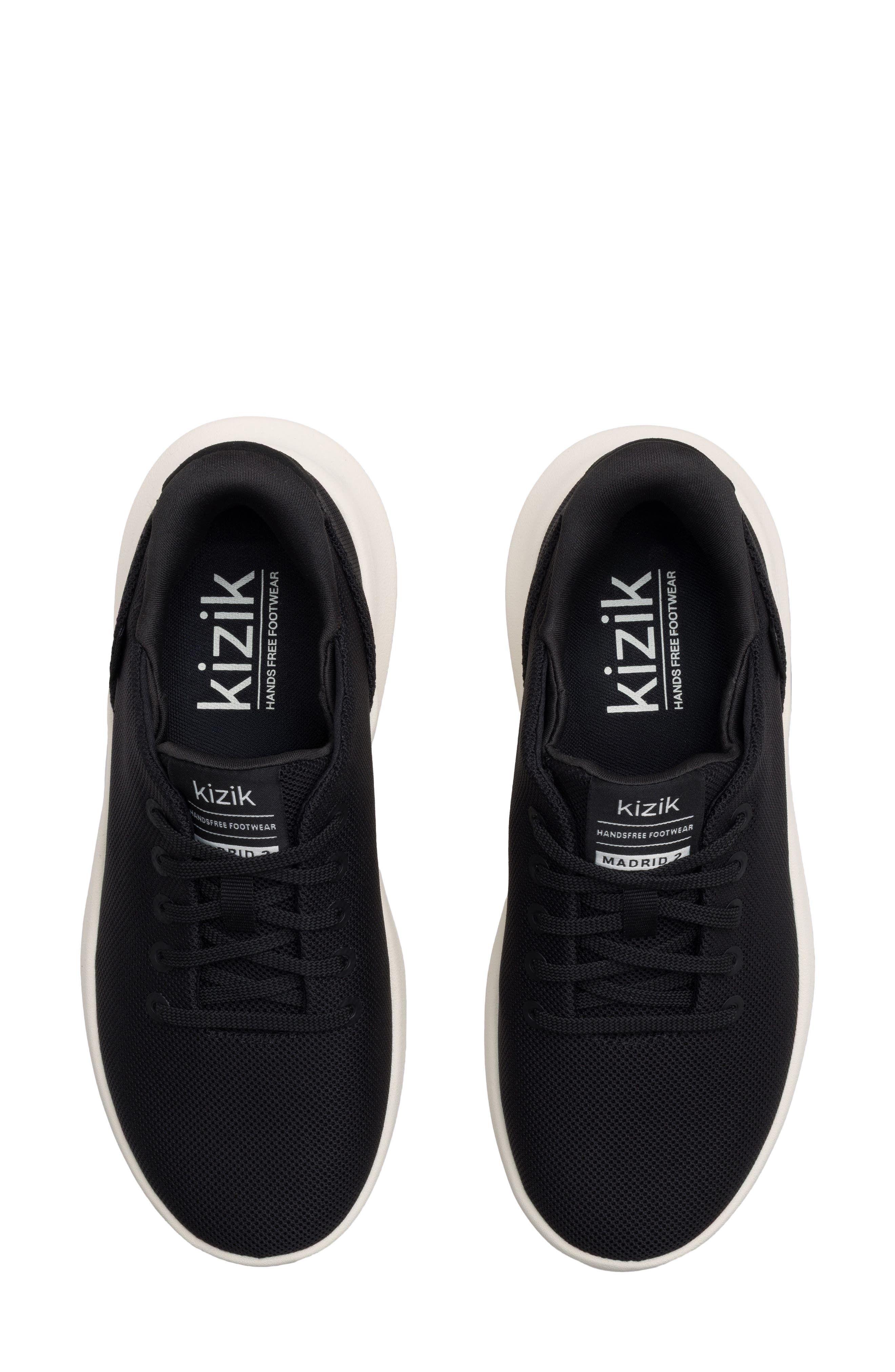 Kizik Madrid 2 Hands-Free Sneaker, Alternate, color, Black/ Pristine