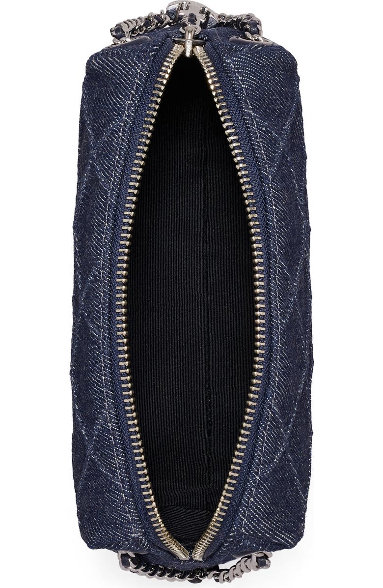 Tory Burch Fleming Denim Soft Crossbody Bag, Alternate, color, Blue