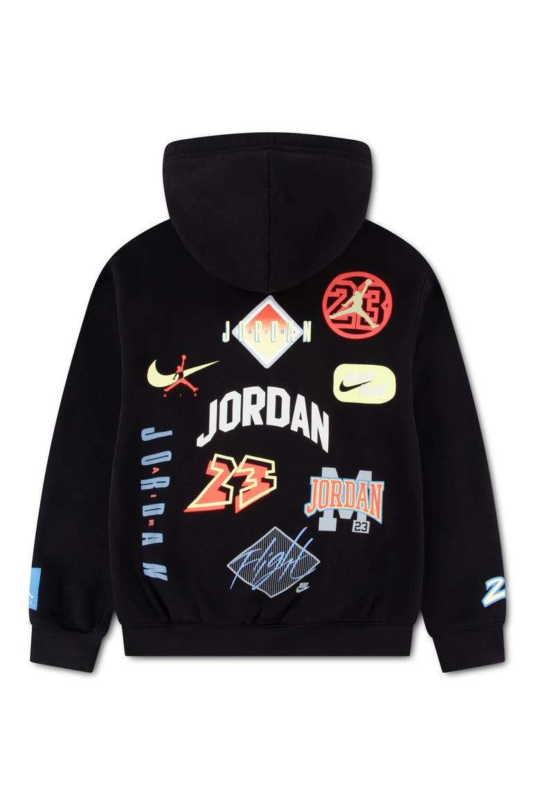 Kids' MJ Dynasty Pullover Hoodie, Alternate, color, BLACK