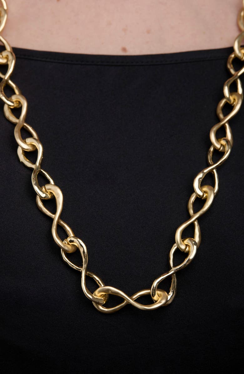 SAACHI Eternal Loop Chain Necklace, Alternate, color, Gold