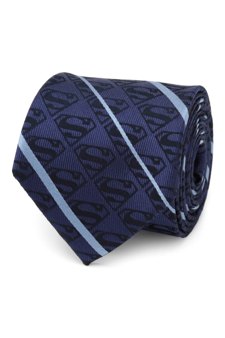 Superman Silk Tie, Alternate, color, BLUE