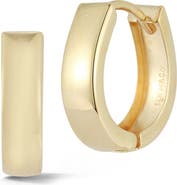 Ember Fine Jewelry 14K Gold Oval Huggie Hoop Earrings