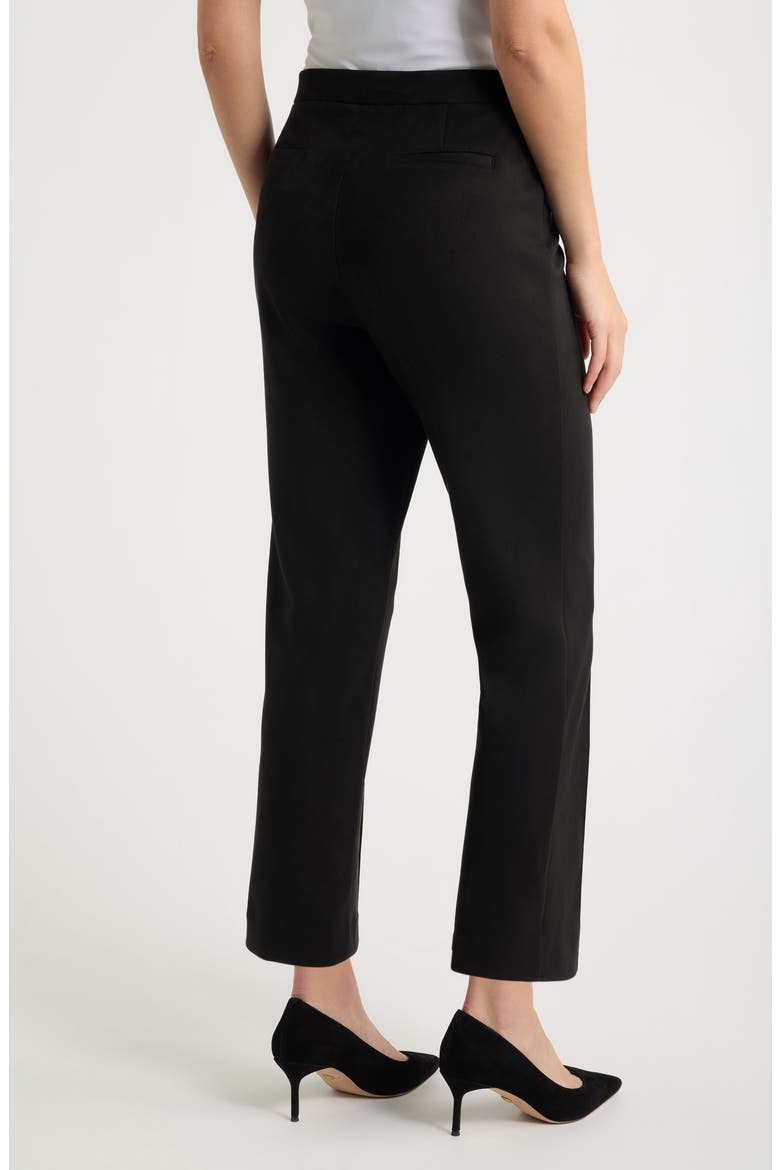 Pintuck Straight Leg Ankle Pants, Alternate, color, ANNE BLACK