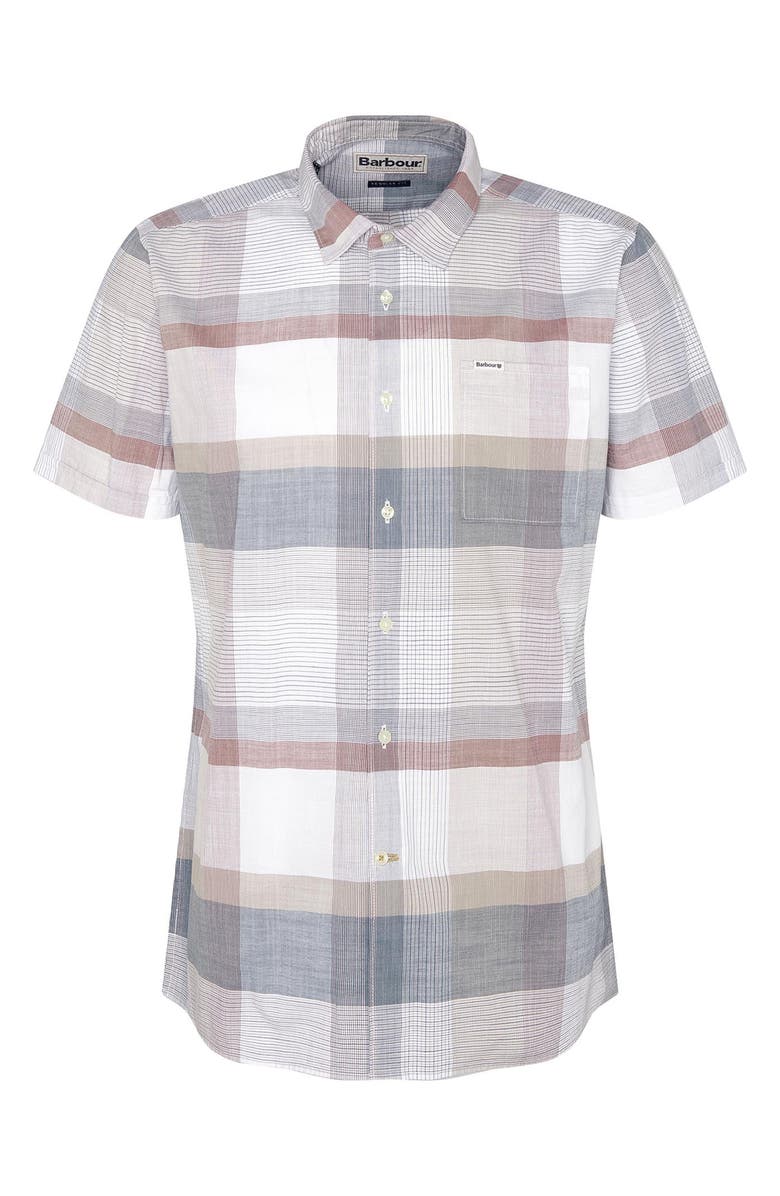 Barbour Hurlford Regular Fit Plaid Short Sleeve Button-Up Shirt, Alternate, color, 