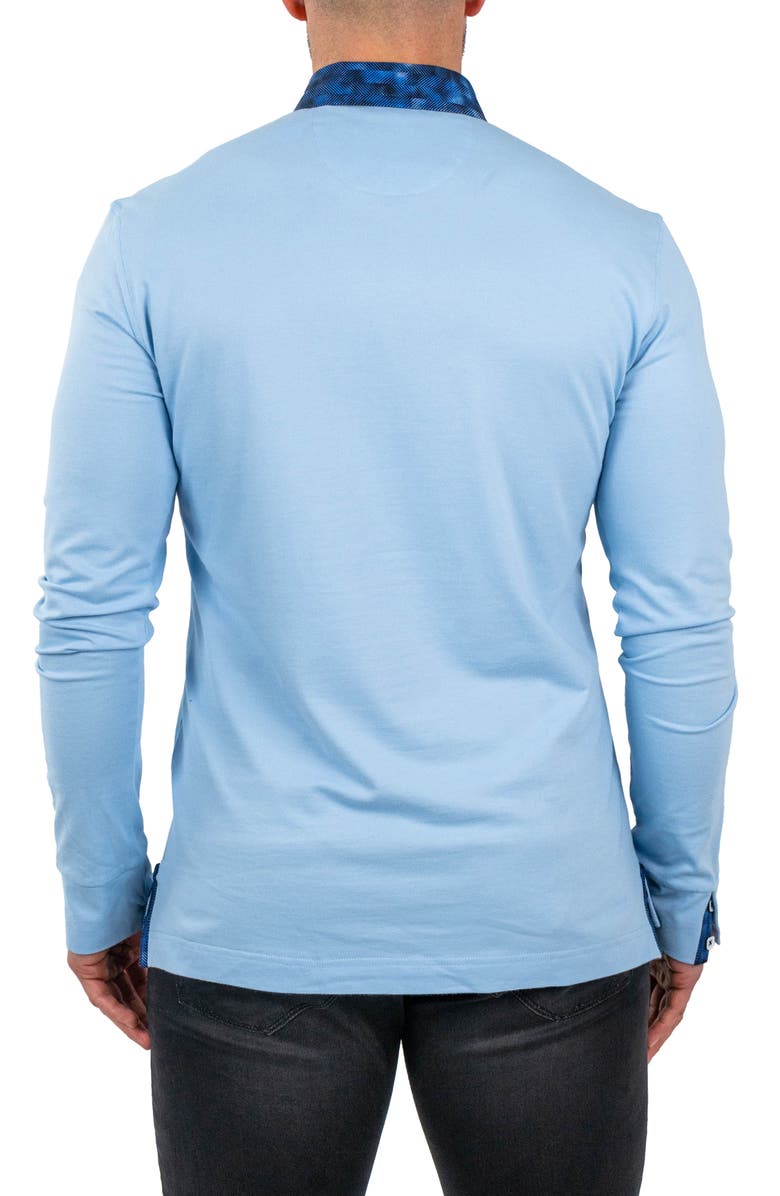 Maceoo Newton Solid Long Sleeve Button-Down Polo Polo, Alternate, color, 