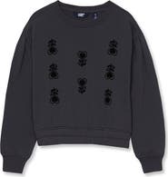 Lands' End Girls Crew Neck Embroidered Sweatshirt