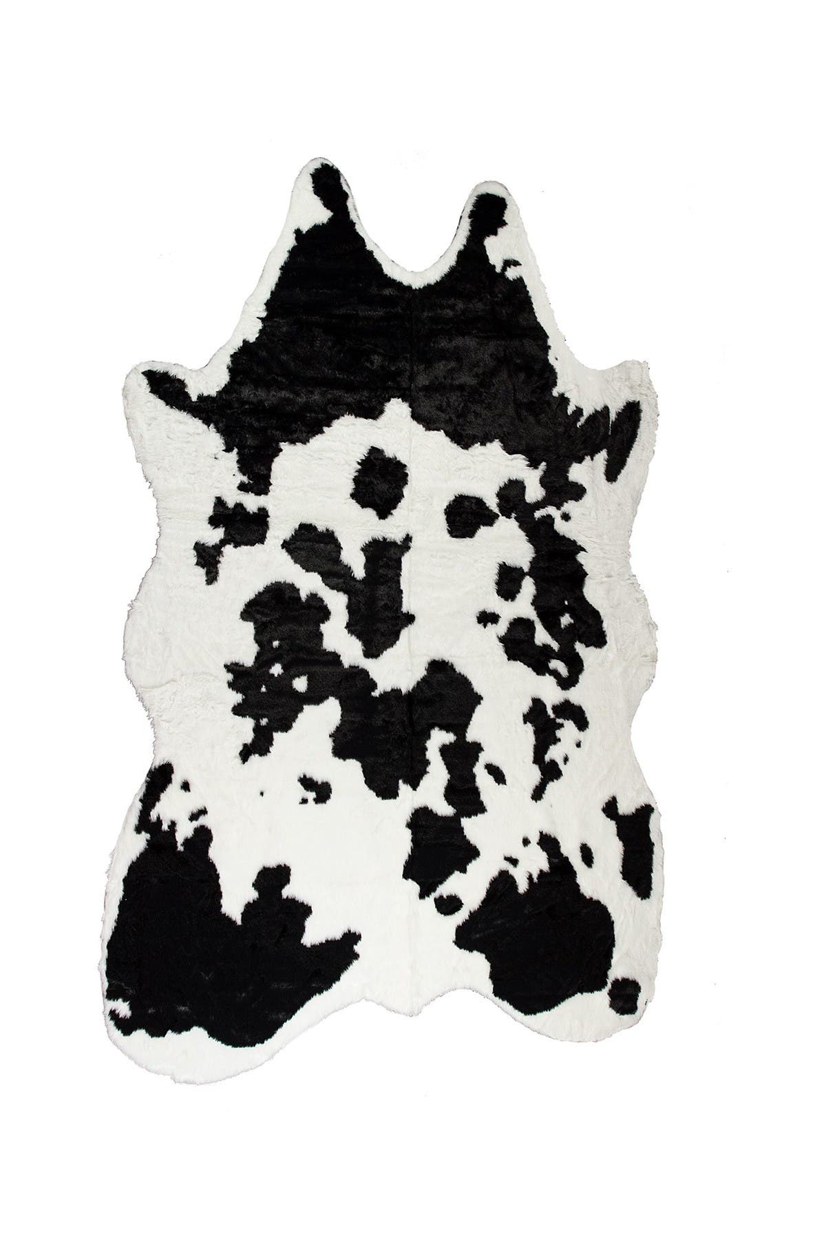 LUXE Faux Hide Area Rug/Throw - Black/White | Nordstromrack