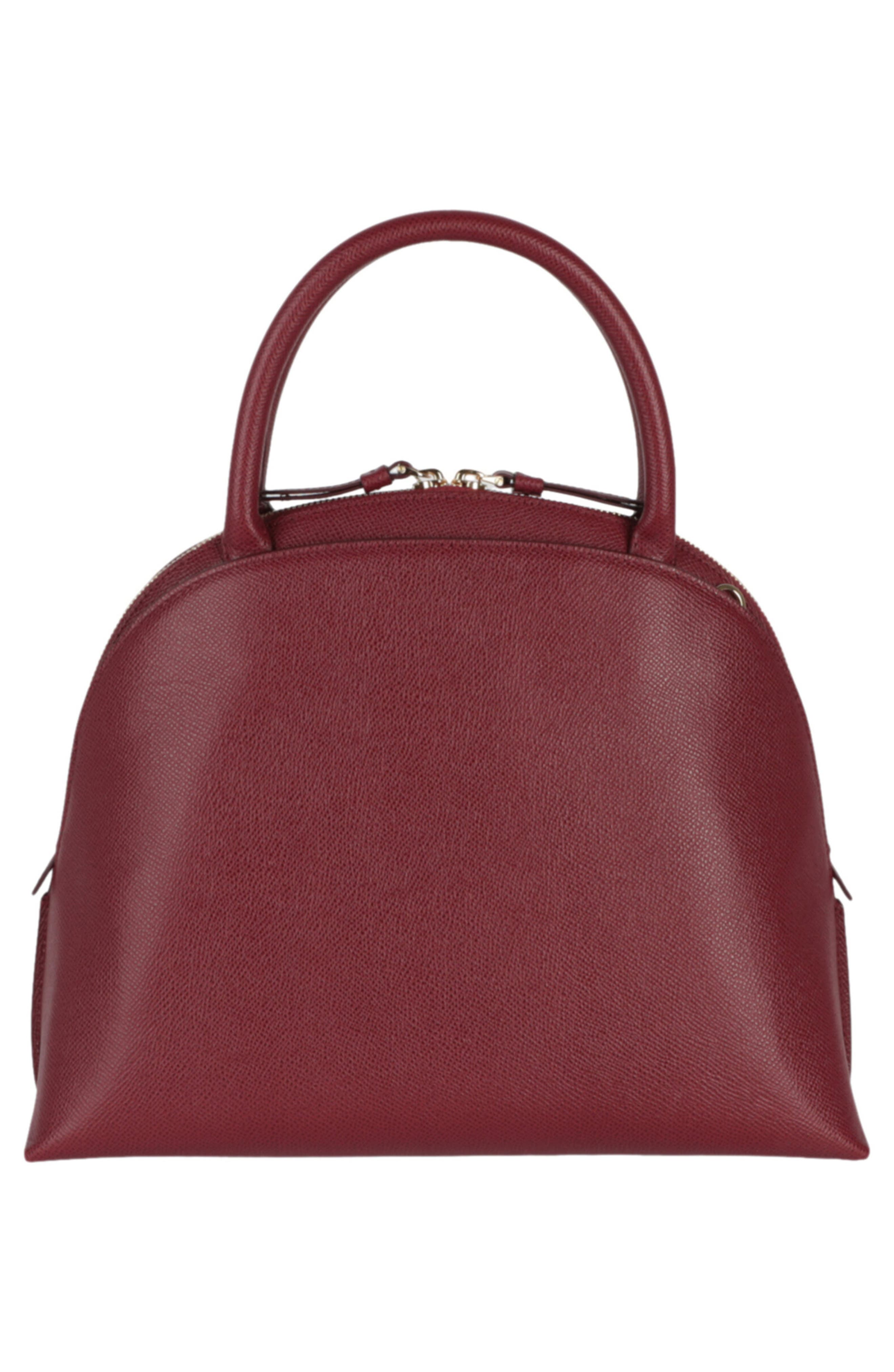 FERRAGAMO Gancini Medium Top Handle Bag, Alternate, color, Burgundy