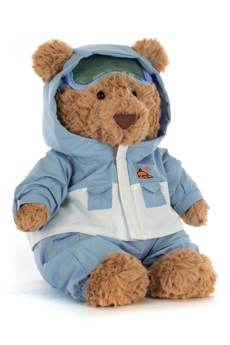 Bartholomew Ski Bear Plush Toy, Main, color, BLUE MULTI