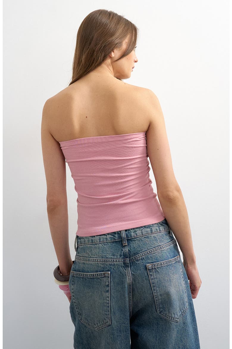 Jersey Bandeau Top, Alternate, color, PINK
