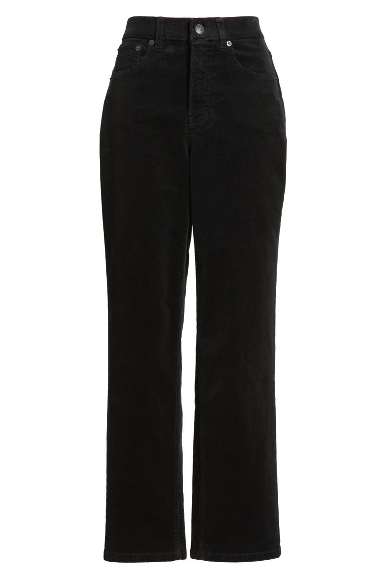 '90s Straight Leg Corduroy Pants, Alternate, color, CLASSIC BLACK