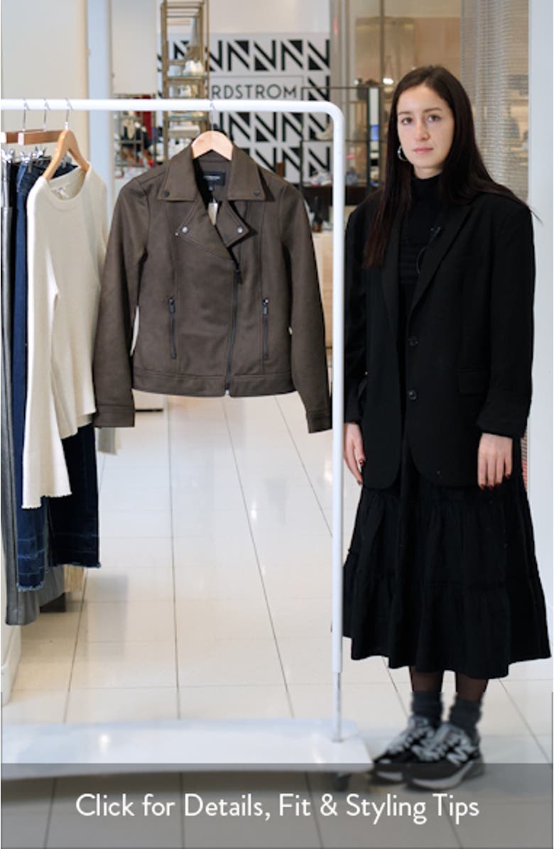 Living in Yellow Faux Suede Moto Jacket, sales video thumbnail