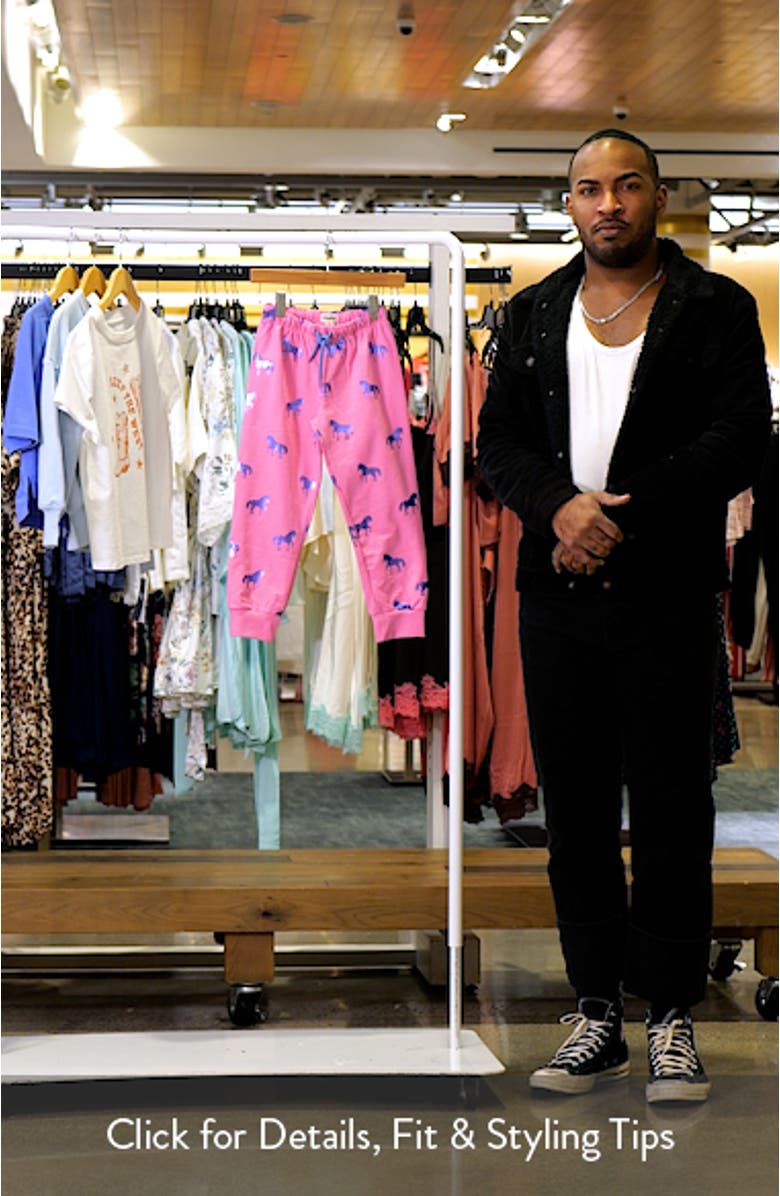 Kids' Shimmer Horse Print Joggers, sales video thumbnail