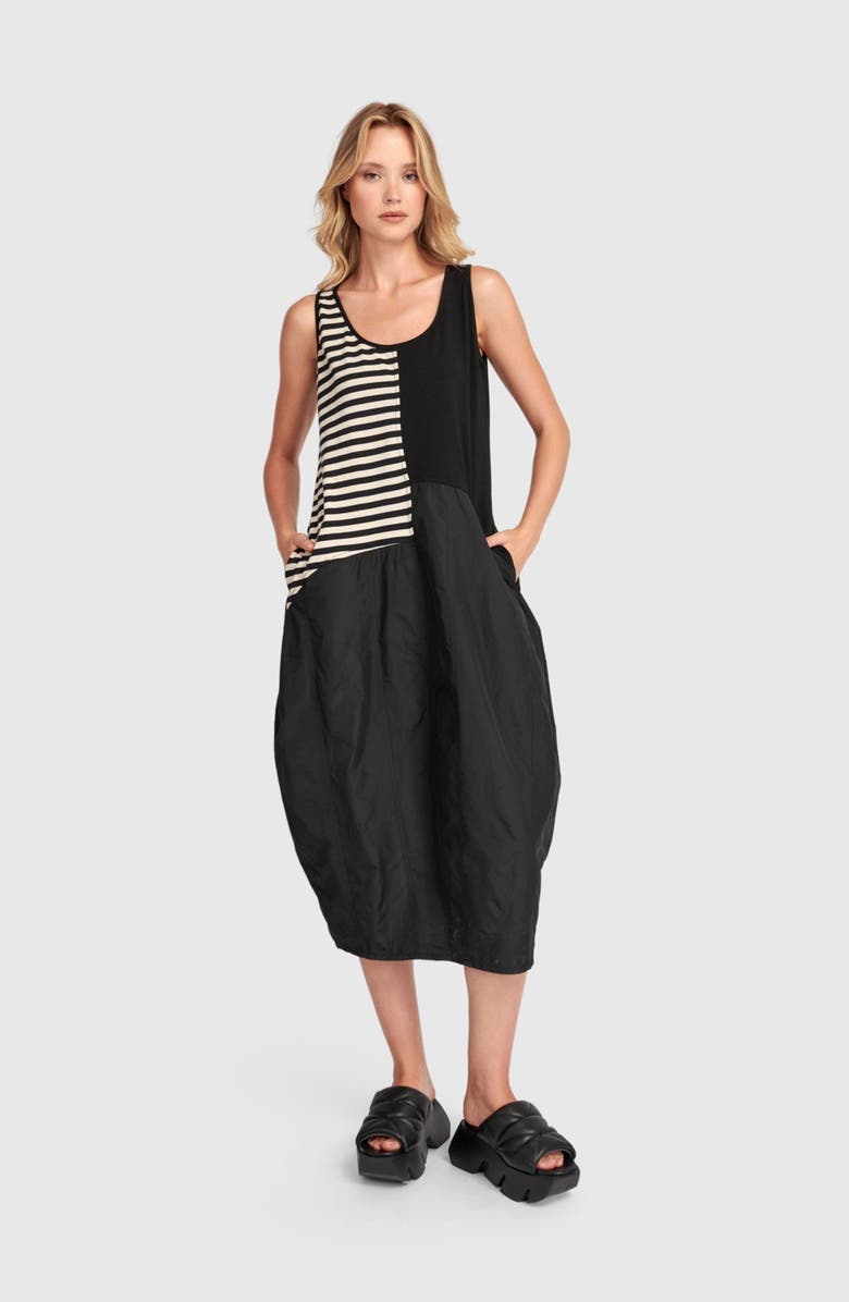 Alembika Motion Tank Cocoon Dress, Alternate, color, Stripes