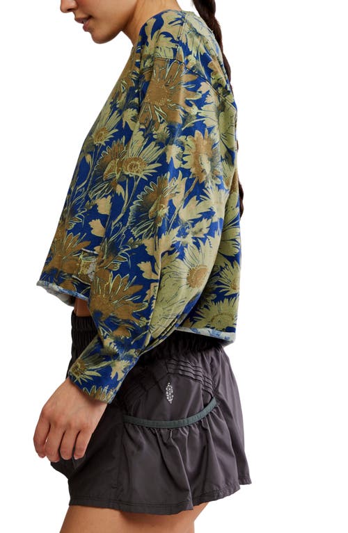 Free People Inspire Floral Boxy Long Sleeve T-shirt
