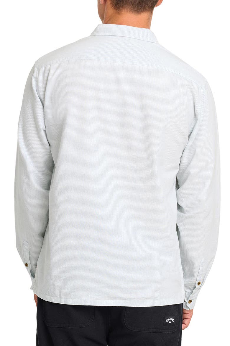 Garage Post Up Pinstripe Cotton Button-Down Shirt, Alternate, color, BLUE SMOKE