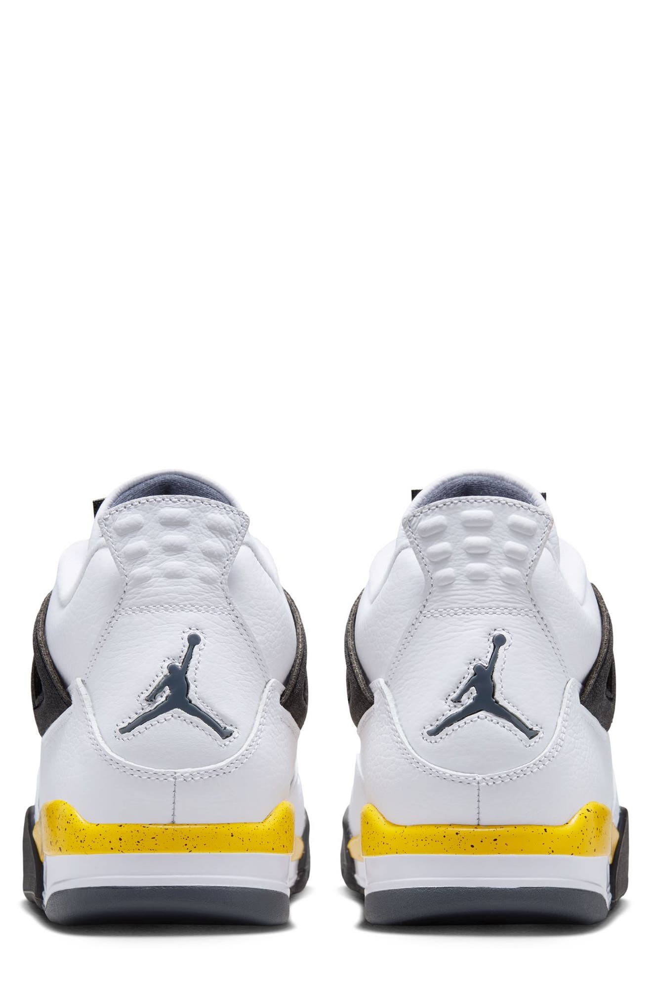 Air Jordan 4 Retro Basketball Sneaker, Alternate, color, 102 WHITE/MLTCLR