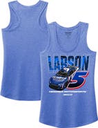 HENDRICK MOTORSPORTS TEAM COLLECTION Women's Hendrick Motorsports Team Collection Heather Royal Kyle Larson Name & Number Racerback Tri-Blend Tank Top