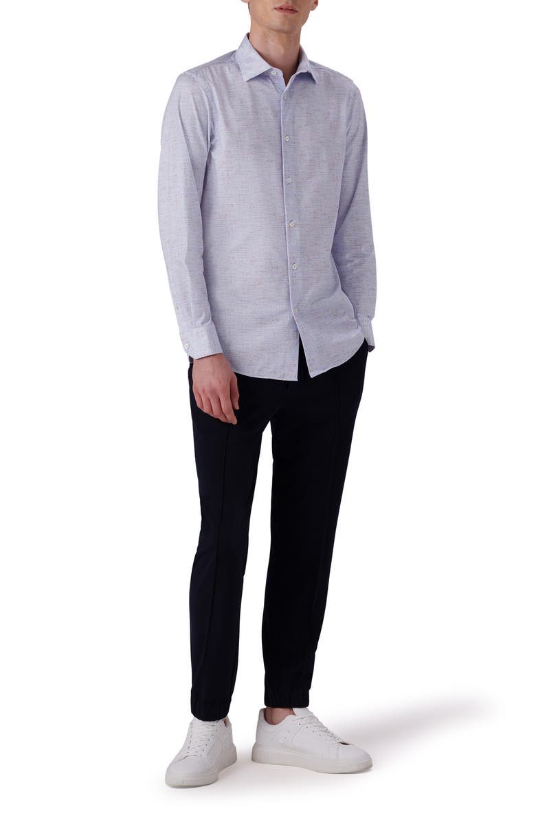 Bugatchi OoohCotton<sup>®</sup> Mélange Button-Up Shirt, Alternate, color,