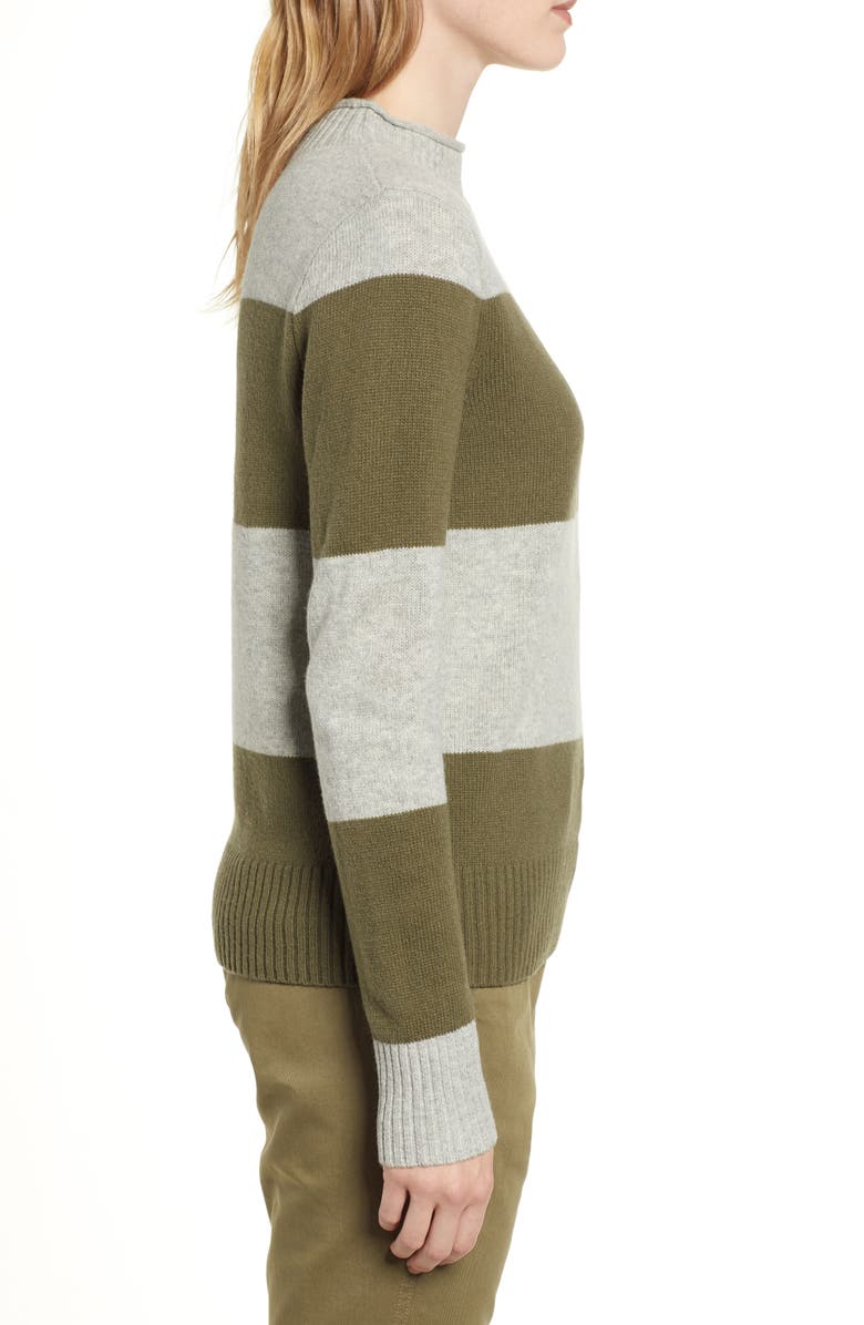 J.Crew 1988 Stripe Roll Neck Sweater, Alternate, color,