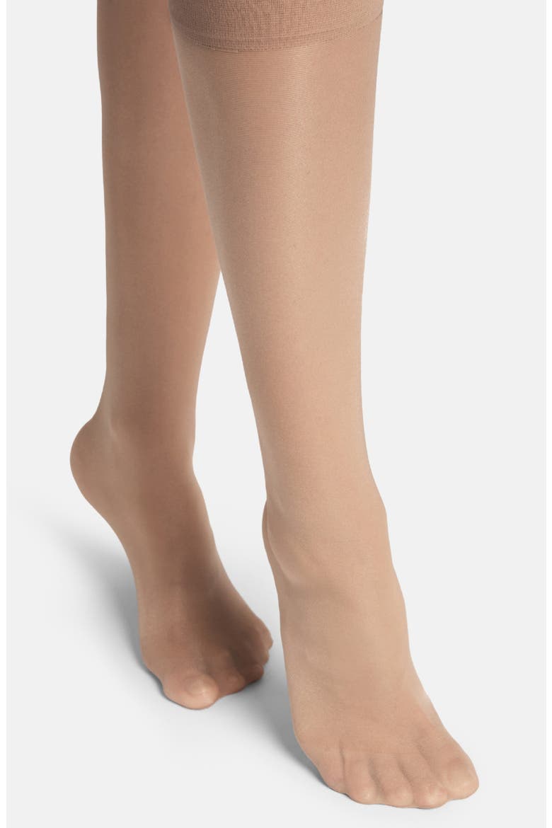 Satin Touch Knee High Socks, Alternate, color, COSMETIC