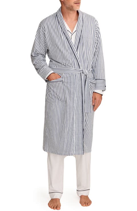 Stripe Woven Pima Cotton Robe