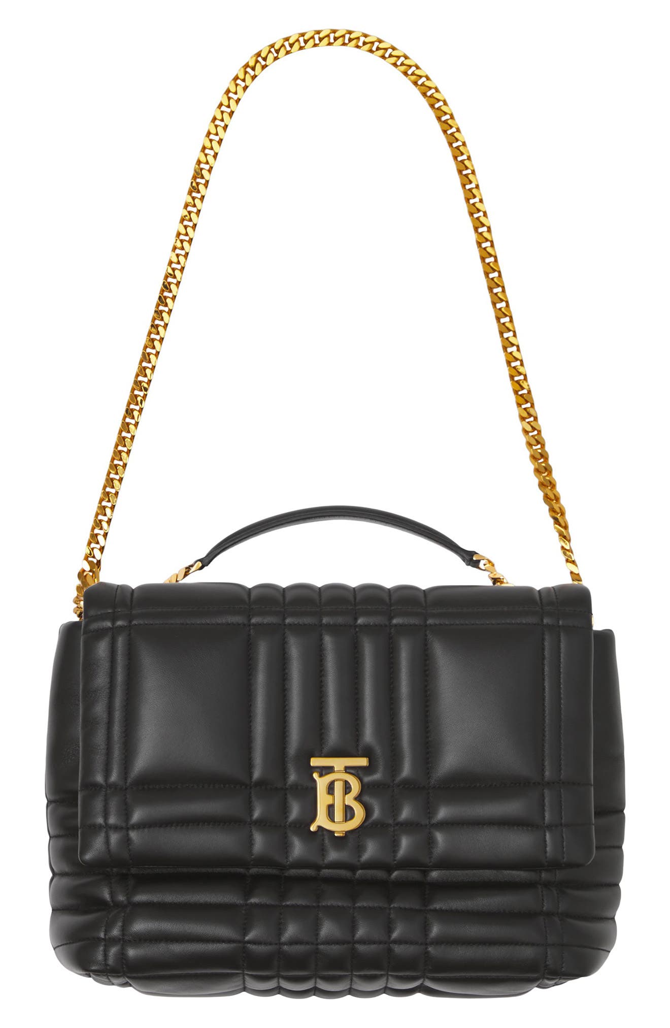 Burberry Medium Lola Quilted Leather Satchel, Alternate, color, 