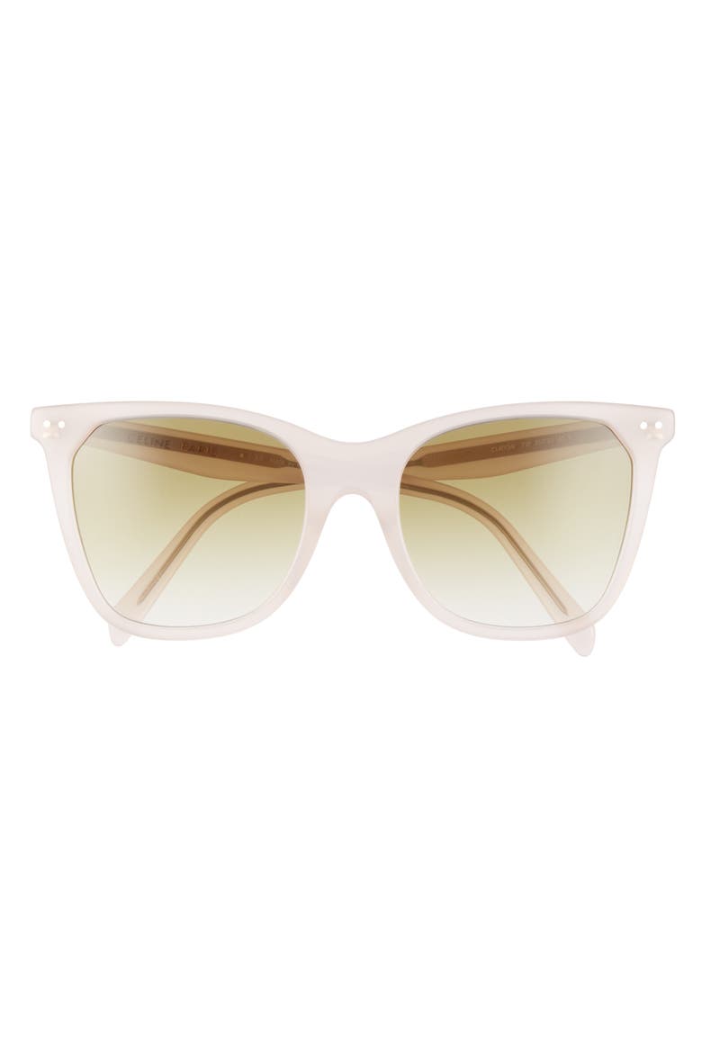 55mm Cat Eye Sunglasses, Alternate, color, PINK/ GRADIENT GREEN