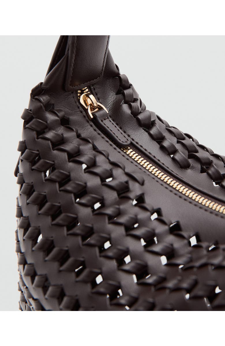 MANGO Braided Faux Leather Shoulder Bag, Alternate, color,