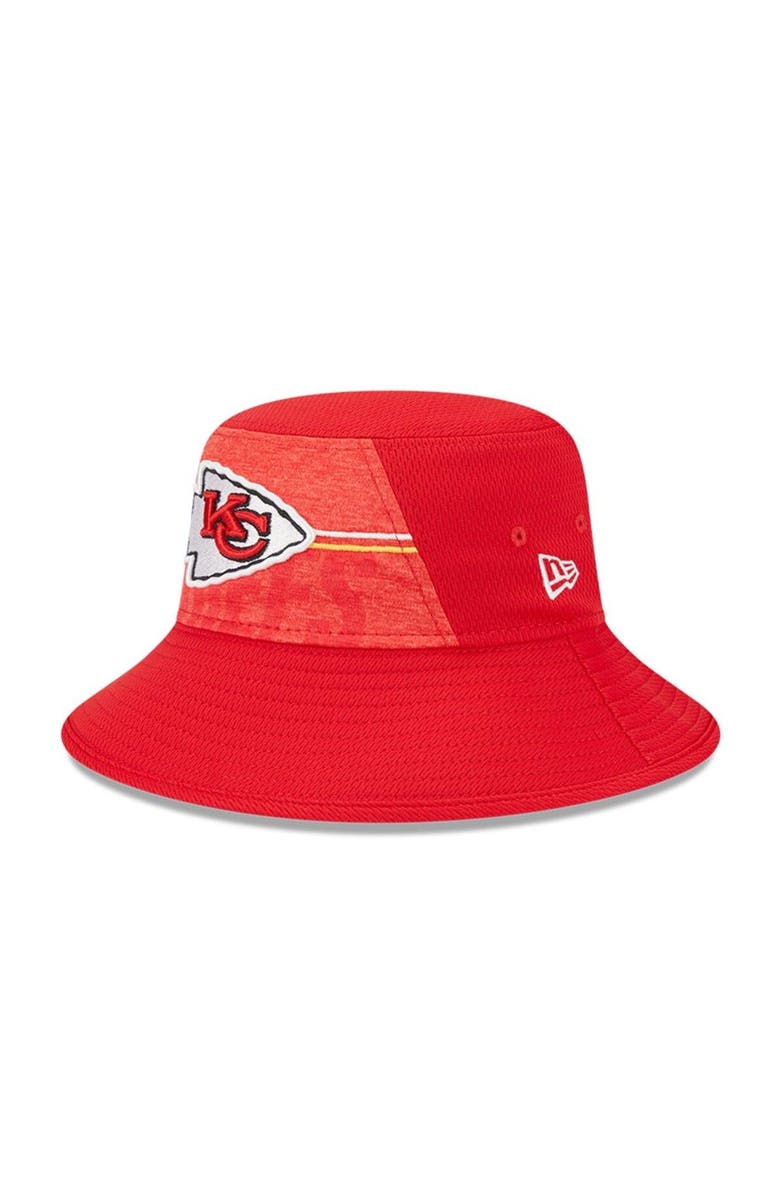 New Era Men's New Era Red Kansas City Chiefs 2023 NFL Training Camp Stretch Bucket Hat, Main, color,