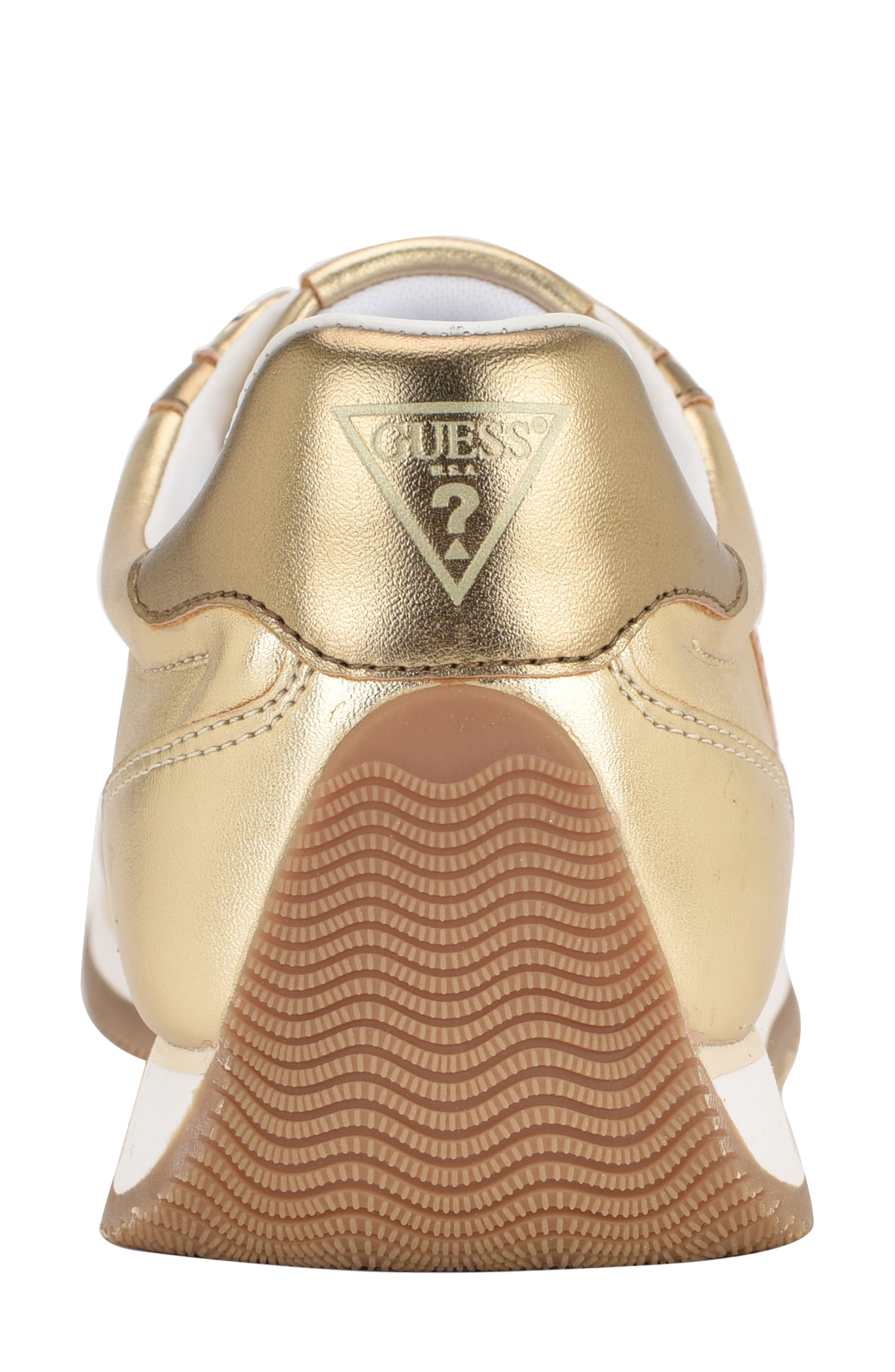 GUESS Saphia Metallic Sneaker, Alternate, color, Gold