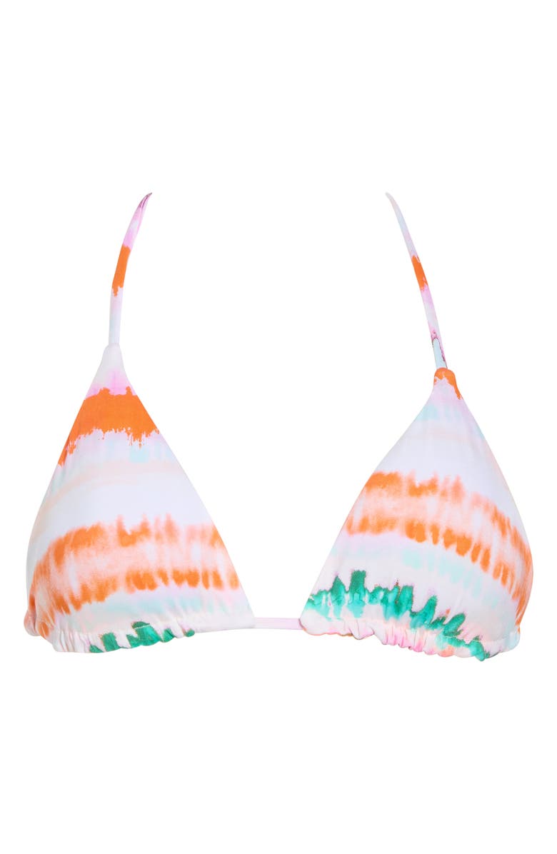 Maaji Balmy Tie Dye Triangle Bikini Top, Alternate, color, Pink