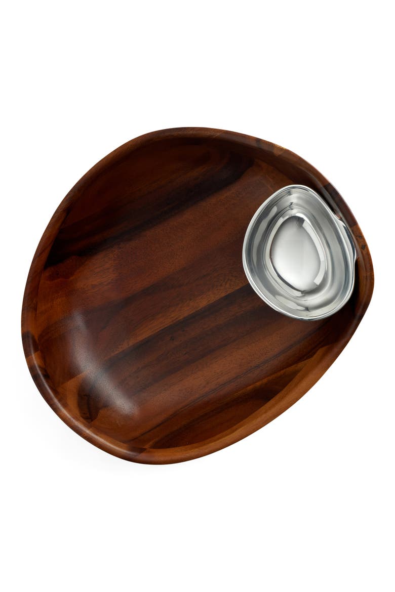 Portables Wood Chip & Dip Set, Main, color, BROWN