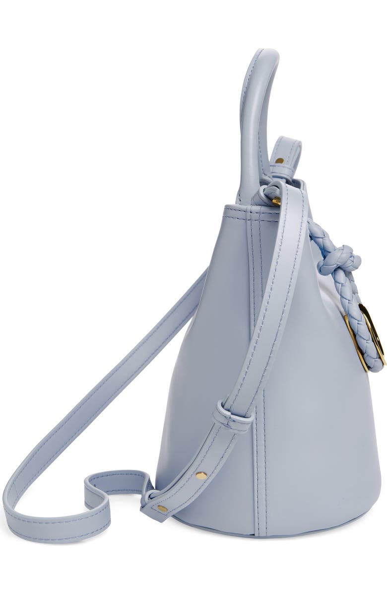 Bottega Veneta Mini Liberta Leather Bucket Bag, Alternate, color, 1441 Lunar-M Brass