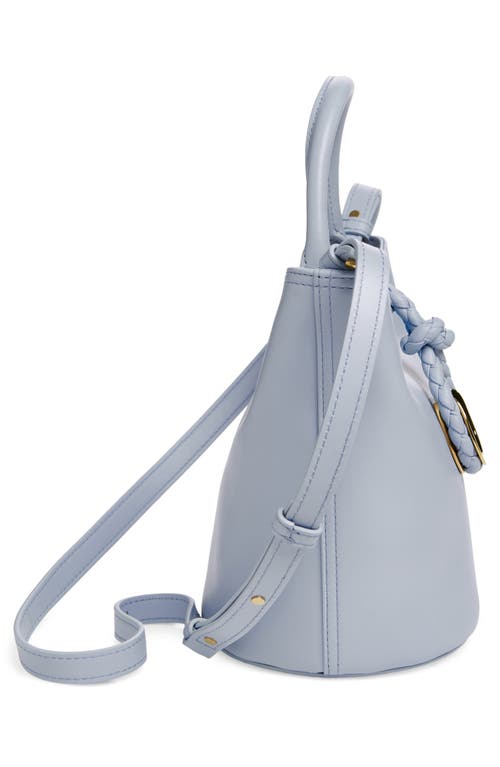 Shop Bottega Veneta Mini Liberta Leather Bucket Bag In 1441 Lunar-m Brass