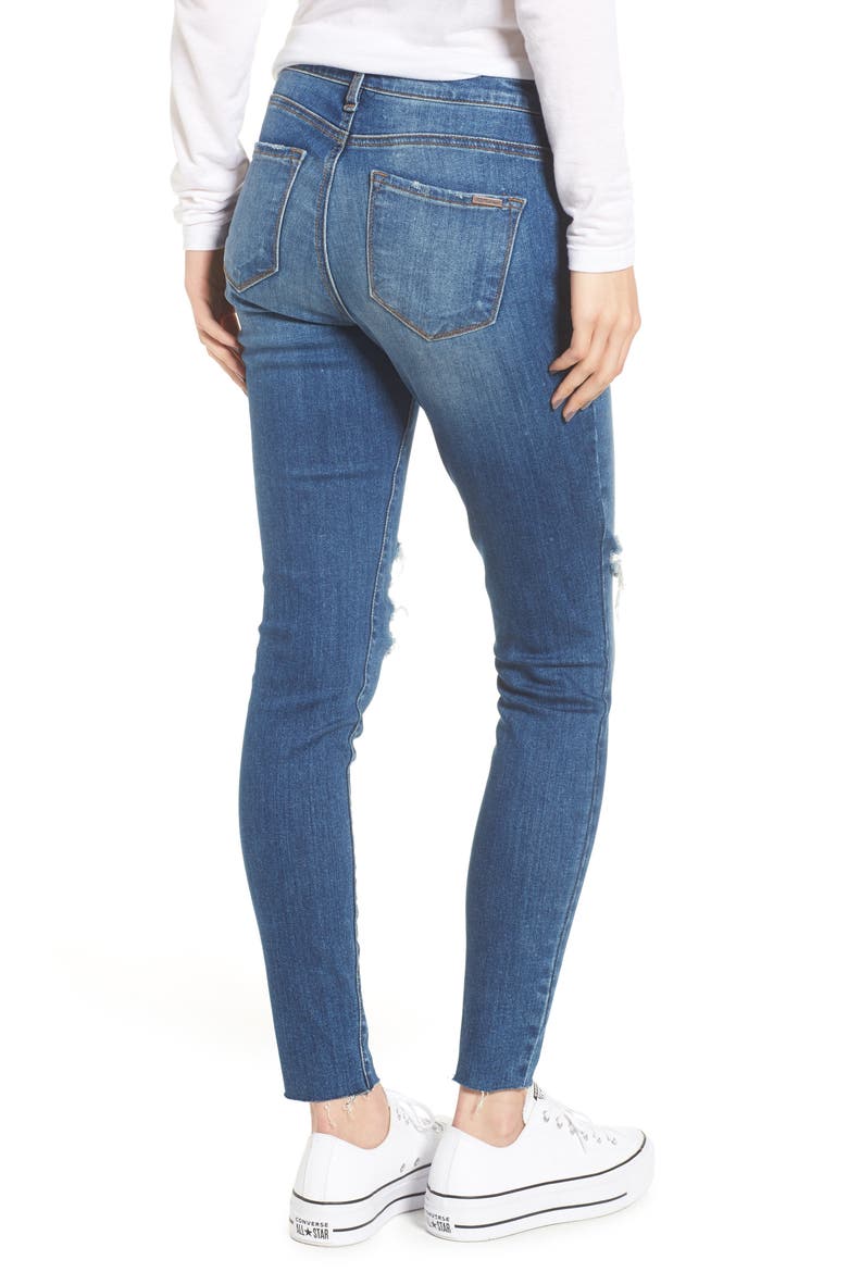 Emma Raw Hem Ankle Skinny Jeans, Alternate, color, NORTH STONE VIEW