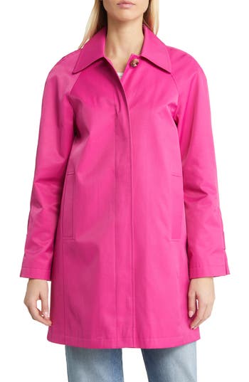 SAM EDELMAN SAM EDELMAN MAC WATER REPELLENT COTTON BLEND RAINCOAT 