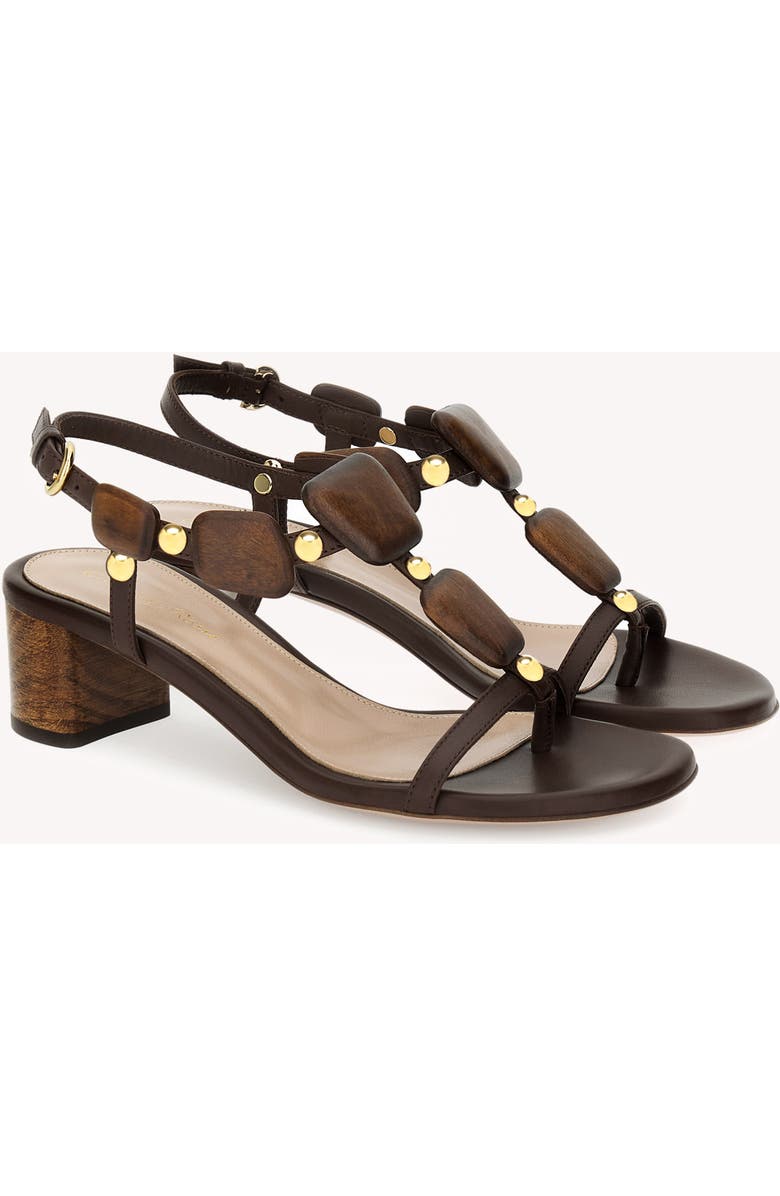 Gianvito Rossi Munduk 45 Sandal, Alternate, color, Dark Brown Lamb Leather