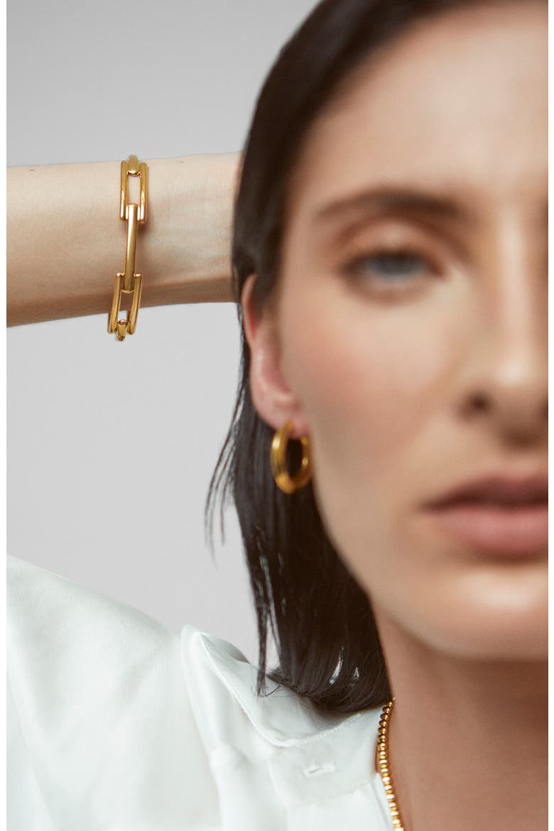 Signature Link Bangle, Alternate, color, 18CT GOLD VERMEIL
