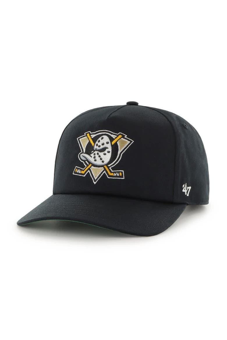 Men's '47  Black Anaheim Ducks Nantasket Captain Adjustable Hat, Main, color, Black