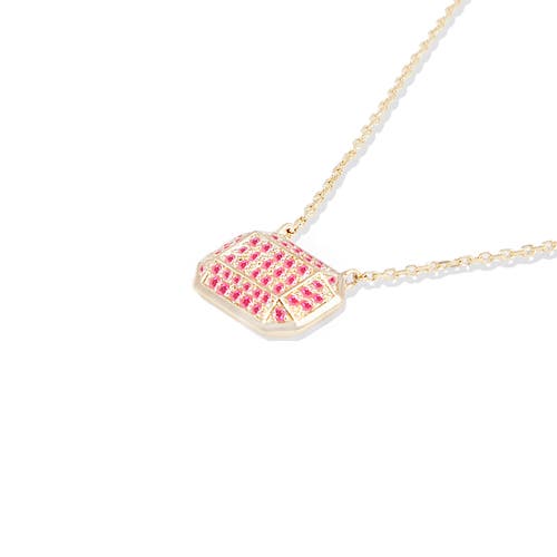 Campbell + Charlotte Spark Emerald Cut Charm Necklace In Multi