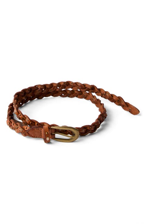 Sol Slim Studded Leather Belt