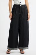 Damson Madder Pascal Loose Fit Raw Hem Jeans