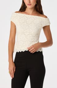 ASTR the Label Myranda Off the Shoulder Lace Top